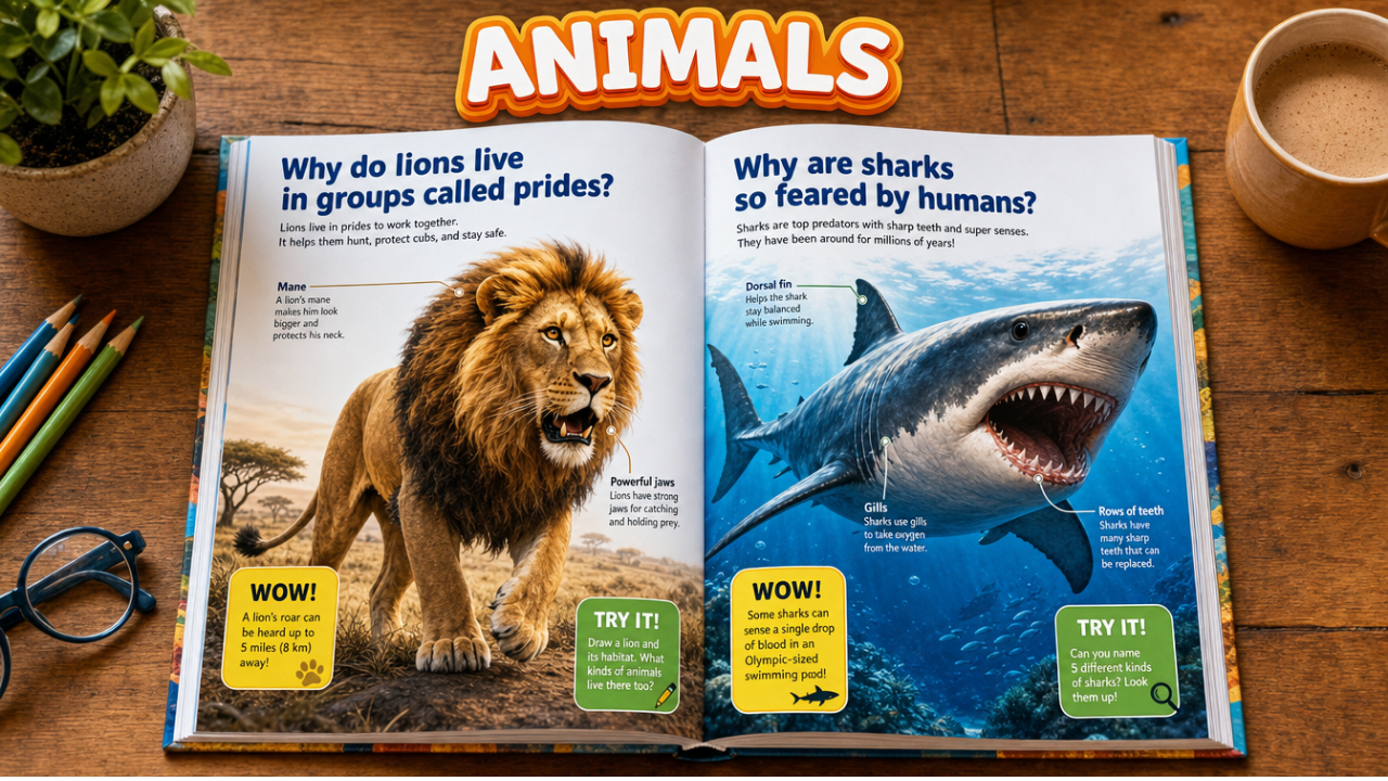 Inside the collection — Animals: why do lions live in prides, why are sharks feared