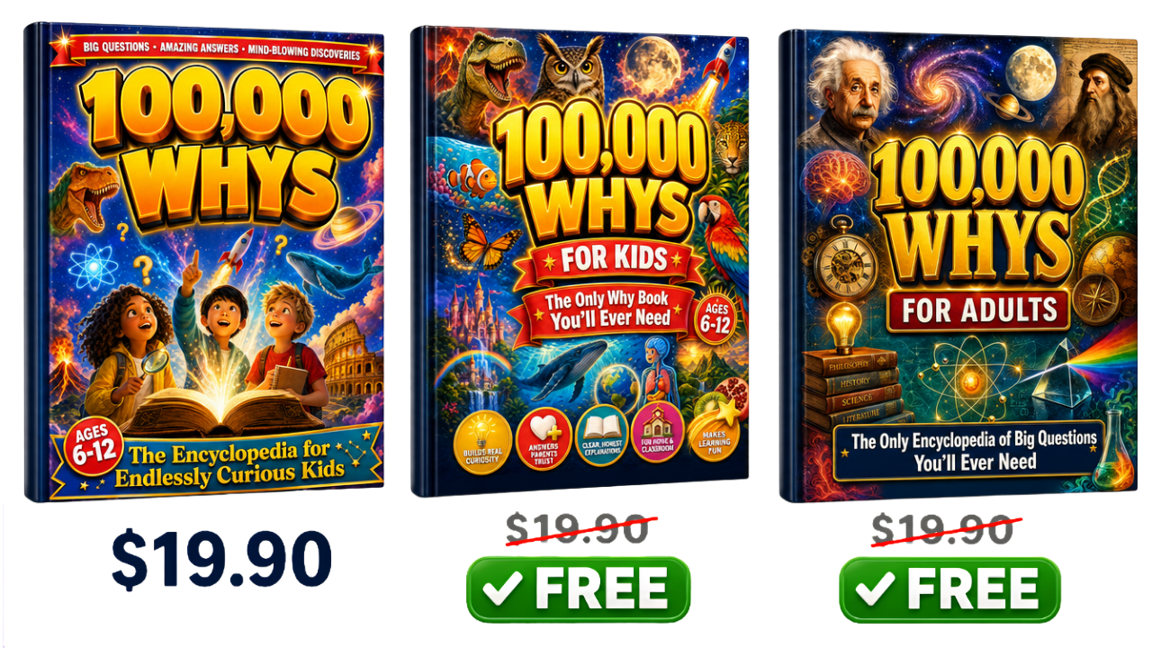 Buy 1 book at $19.90 and get the other 2 free — all 3 books of the 100,000 Whys Collection